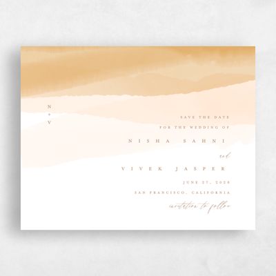 Honey, Yellow Wedding Save the Date - Halloway Landscape