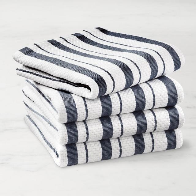 Williams Sonoma Classic Stripe Towels, Set of 8, Navy Blue