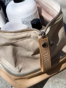 the dopp kit in beige