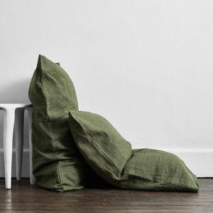 Olive Stripe Linen Pillowcases (Set of Two)