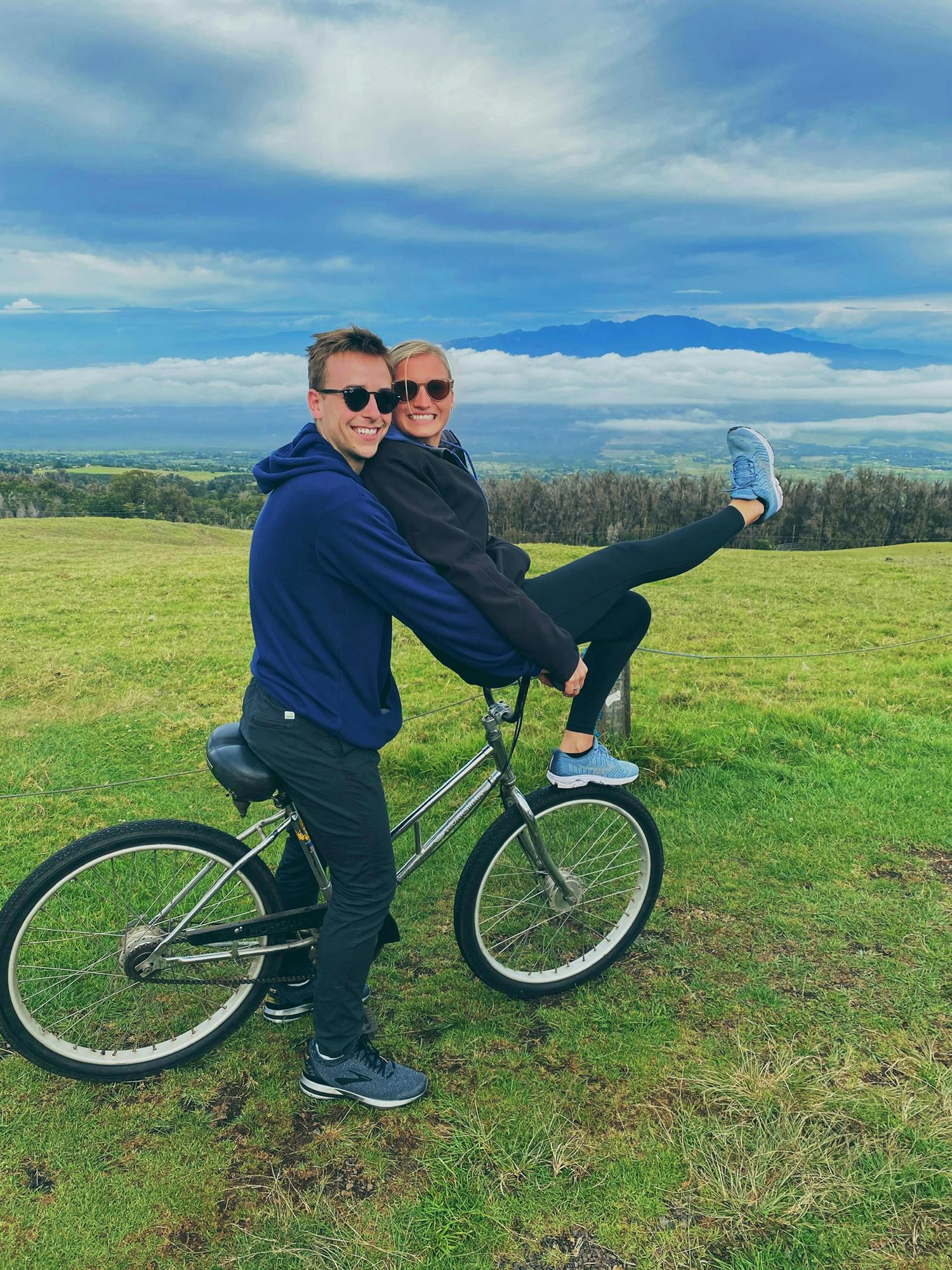 Bike ride down Haleakala in Maui, March 2020.