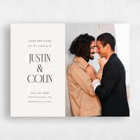 Beige Wedding Save the Date - Ferrara Photo