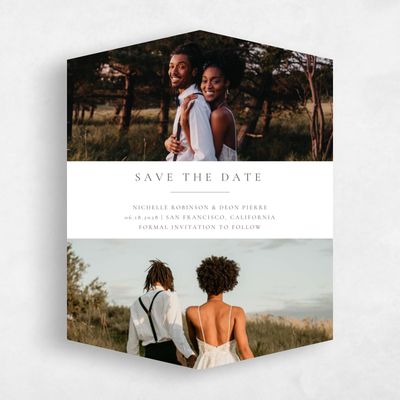 Green Diamond Wedding Save the Date - Brantley Portrait