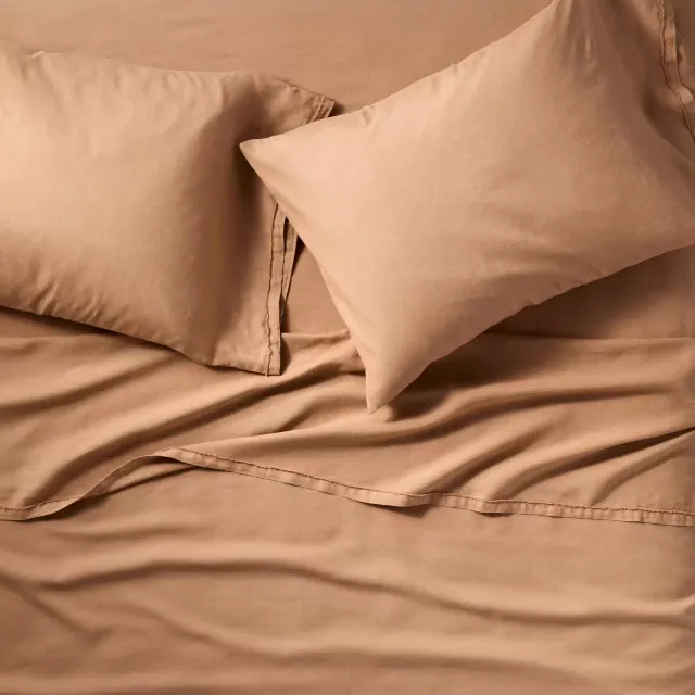 Queen 100% Linen Sheet Set Adobe Clay - Casaluna™