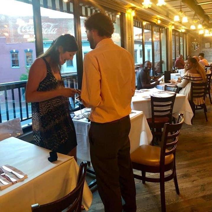 Sneaky engagement shot
