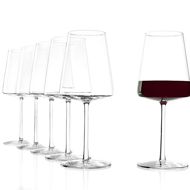 Stölzle Lausitz Power Red Wine Glasses 517 ml, Set of 6 Red Wine Glasses, Dishwasher-Safe, Lead-Free Crystal Glass, Elegant and Shatter-Resistant