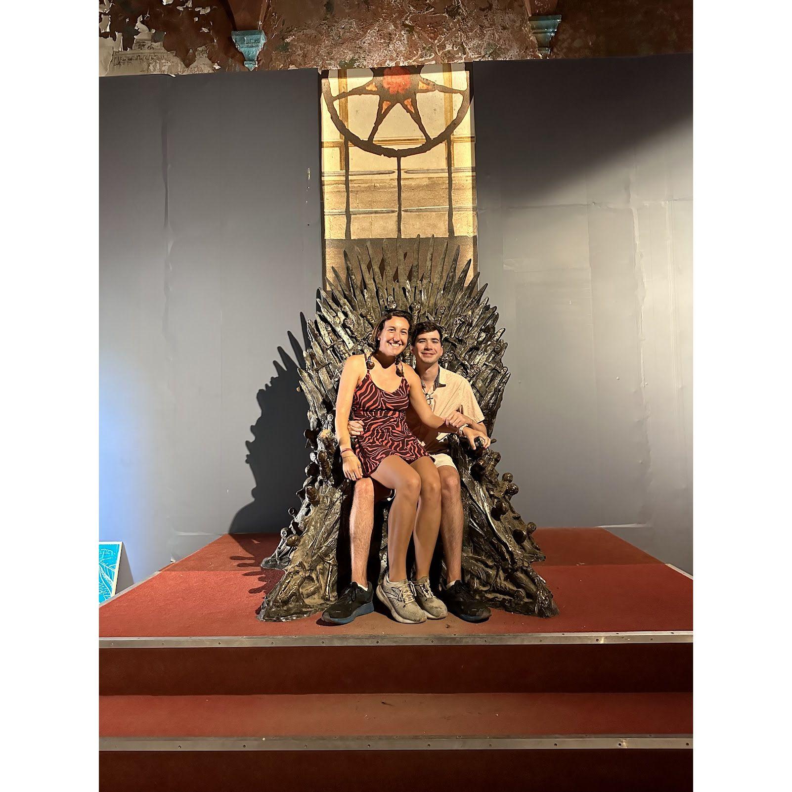 This is THE Game of Thrones Throne. Yes, Peter was very excited