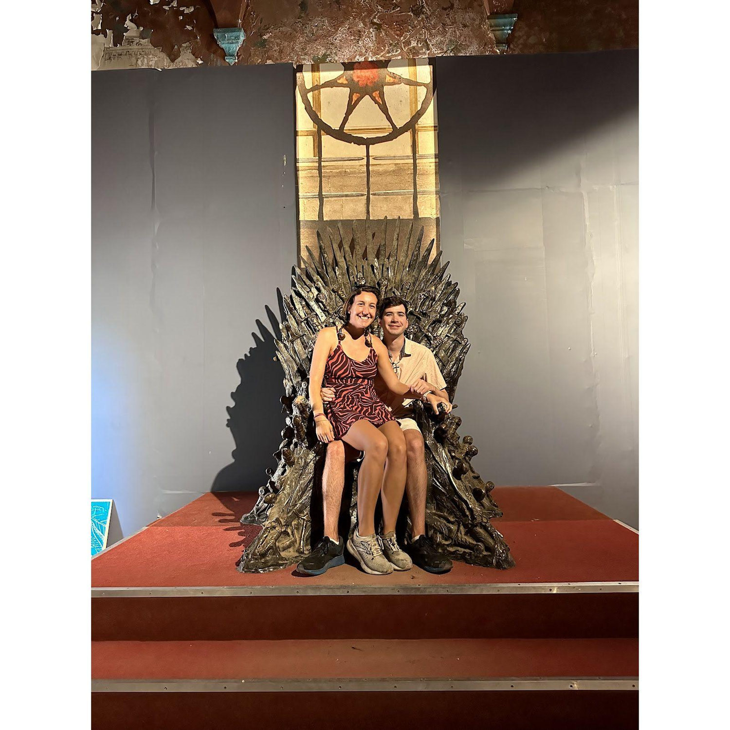 This is THE Game of Thrones Throne. Yes, Peter was very excited
