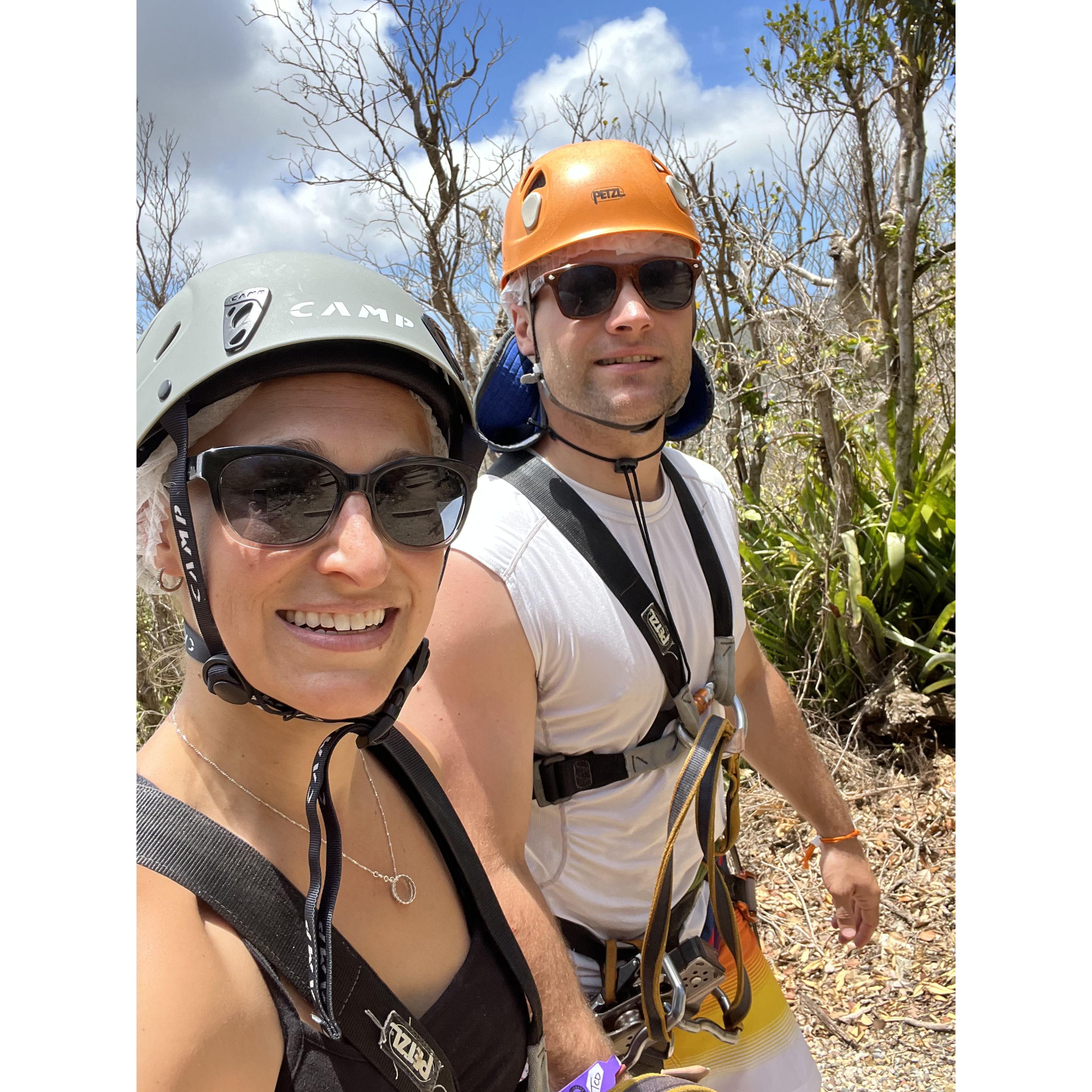 Zip lining in Saint Maarten! June, 2022