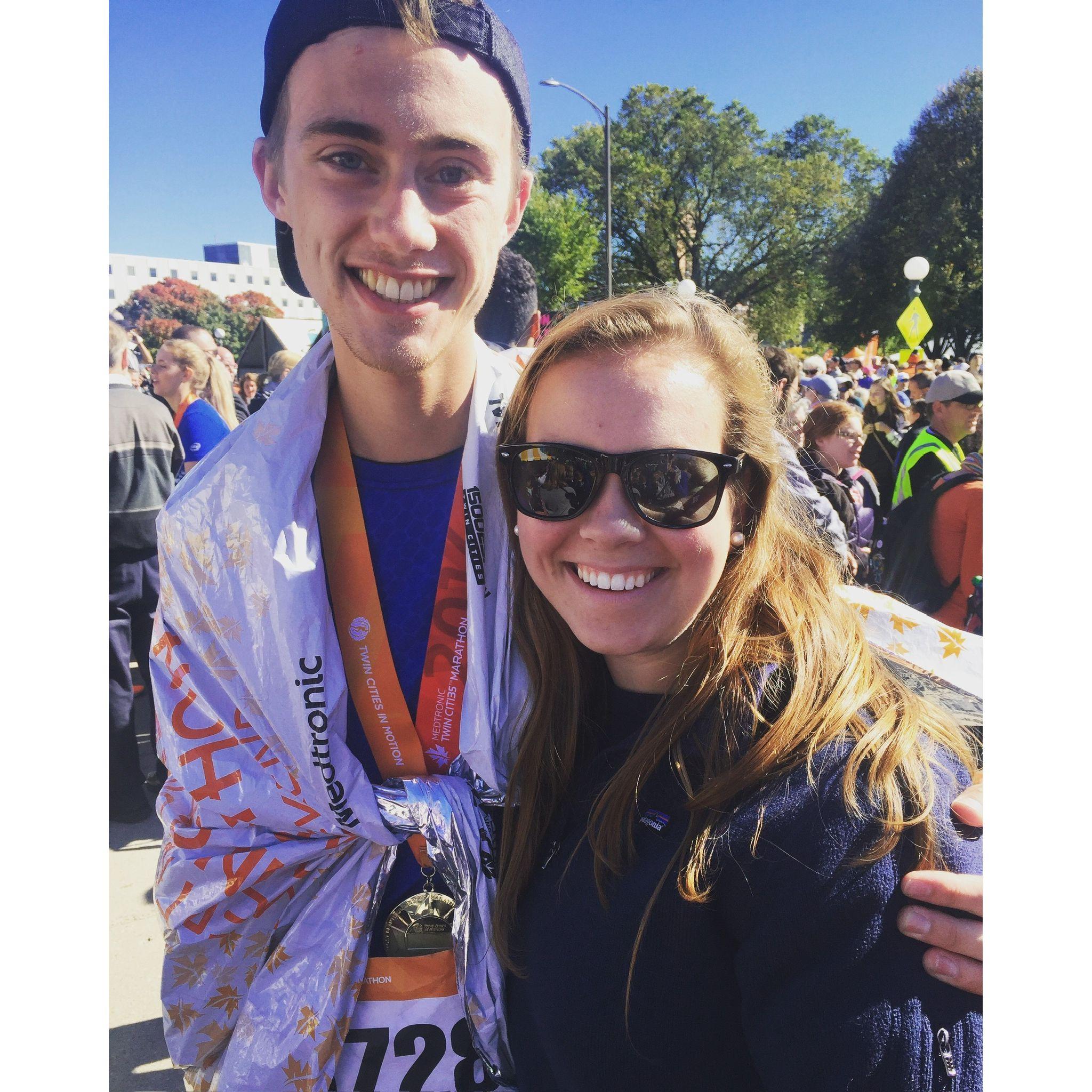 Blake runs the Twin Cities marathon! - 2016