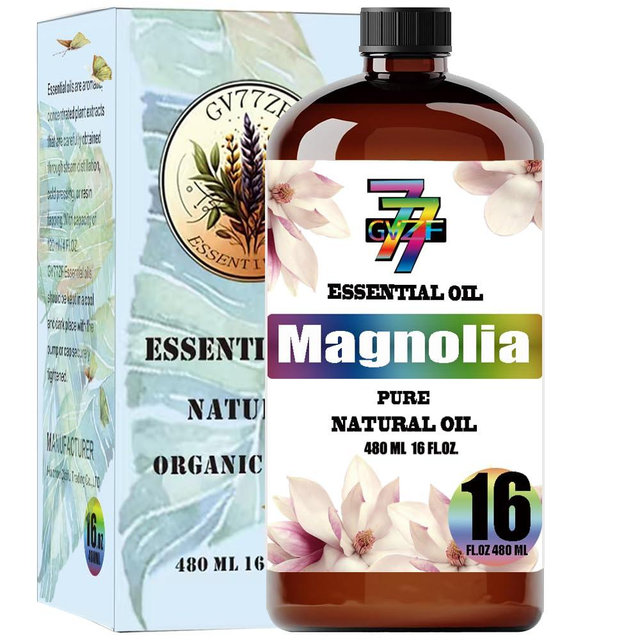 Magnolia Essential Oil - GV77ZF Magnolia Oils for Diffusers, Humidifiers, DIY Candles, Soap, Cleaning, Home, Office, Yoga, Massage, Gifts - 16 fl oz (480 ml)