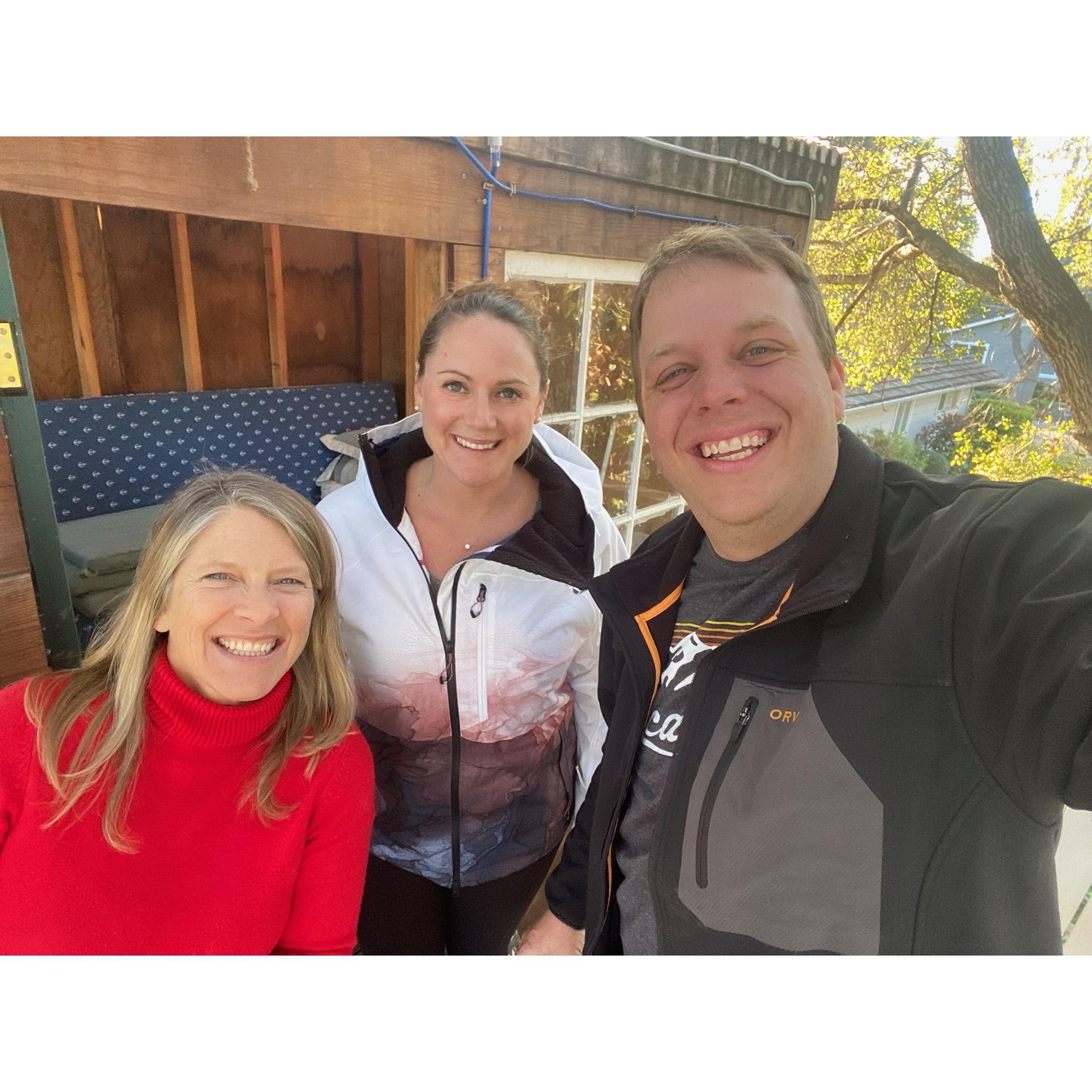 Visiting Kristin, and her treehouse, on the west coast.