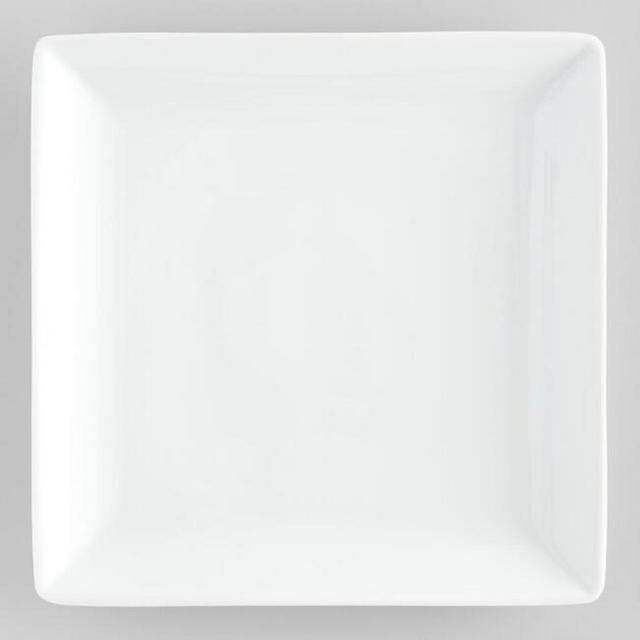 White Square coupe Dinner Plates, set of 4