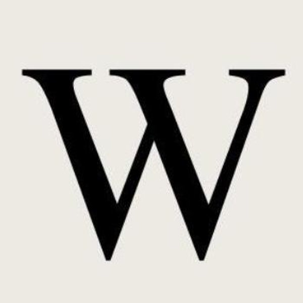 Large black, letter W