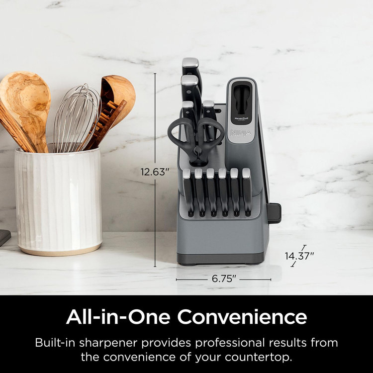 Ninja, Foodi NeverDull Essential 12-Piece Knife Block Set | Zola