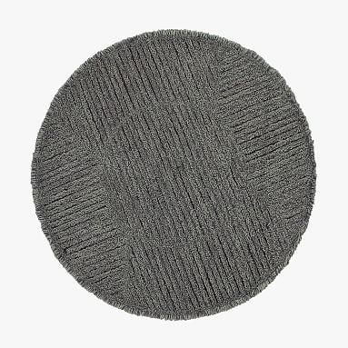 Geo Round Wool Washable Rug
