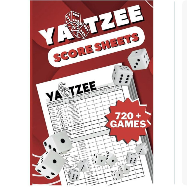 Score Pads For Yahtzee : Large Print 6X9 Yahtzee Score Sheets 720+ Games For Scorekeeping Score Book