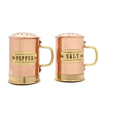 Old Dutch 2pc Stainless Steel Salt and Pepper Shaker Set Copper