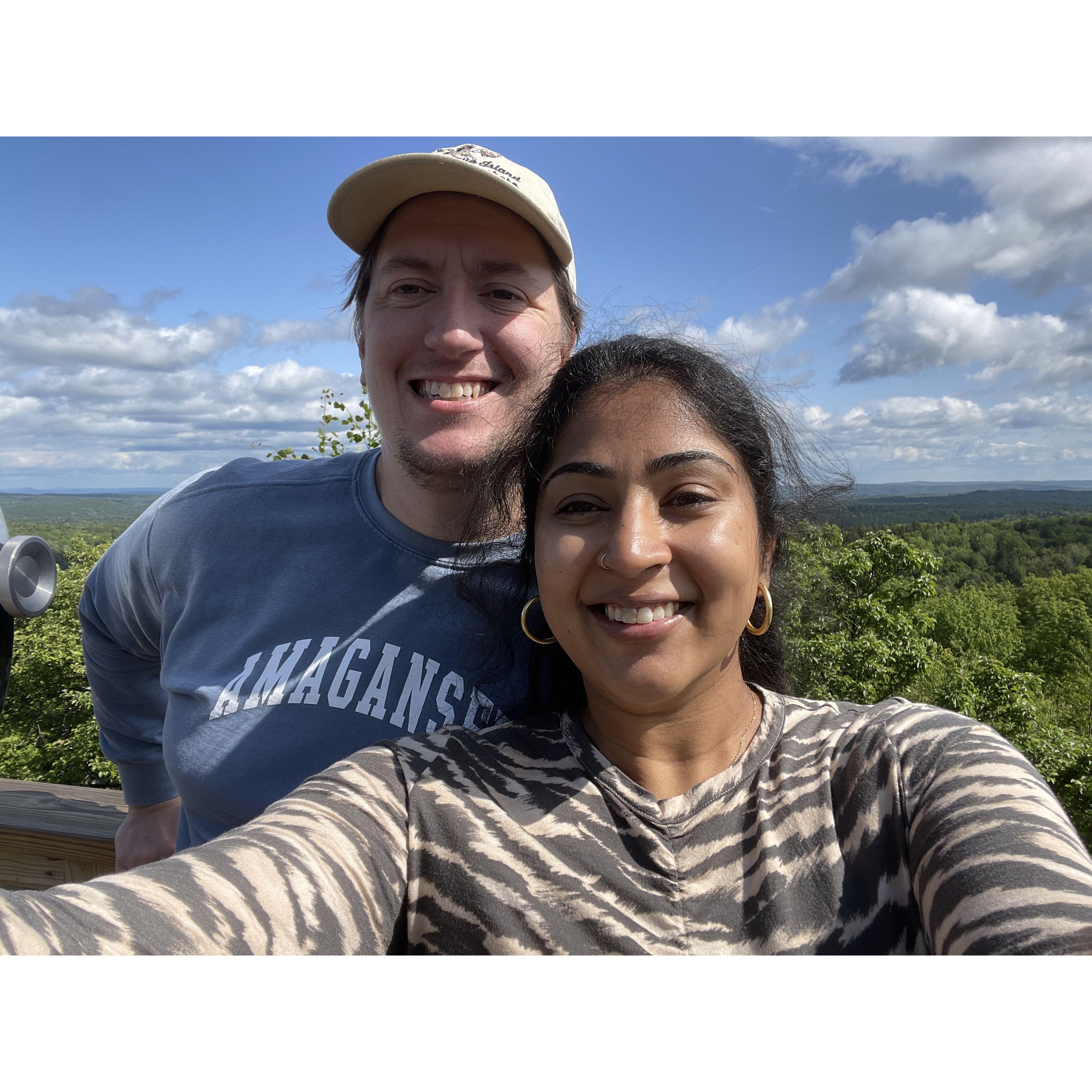 Enjoying a sunny day in Vermont