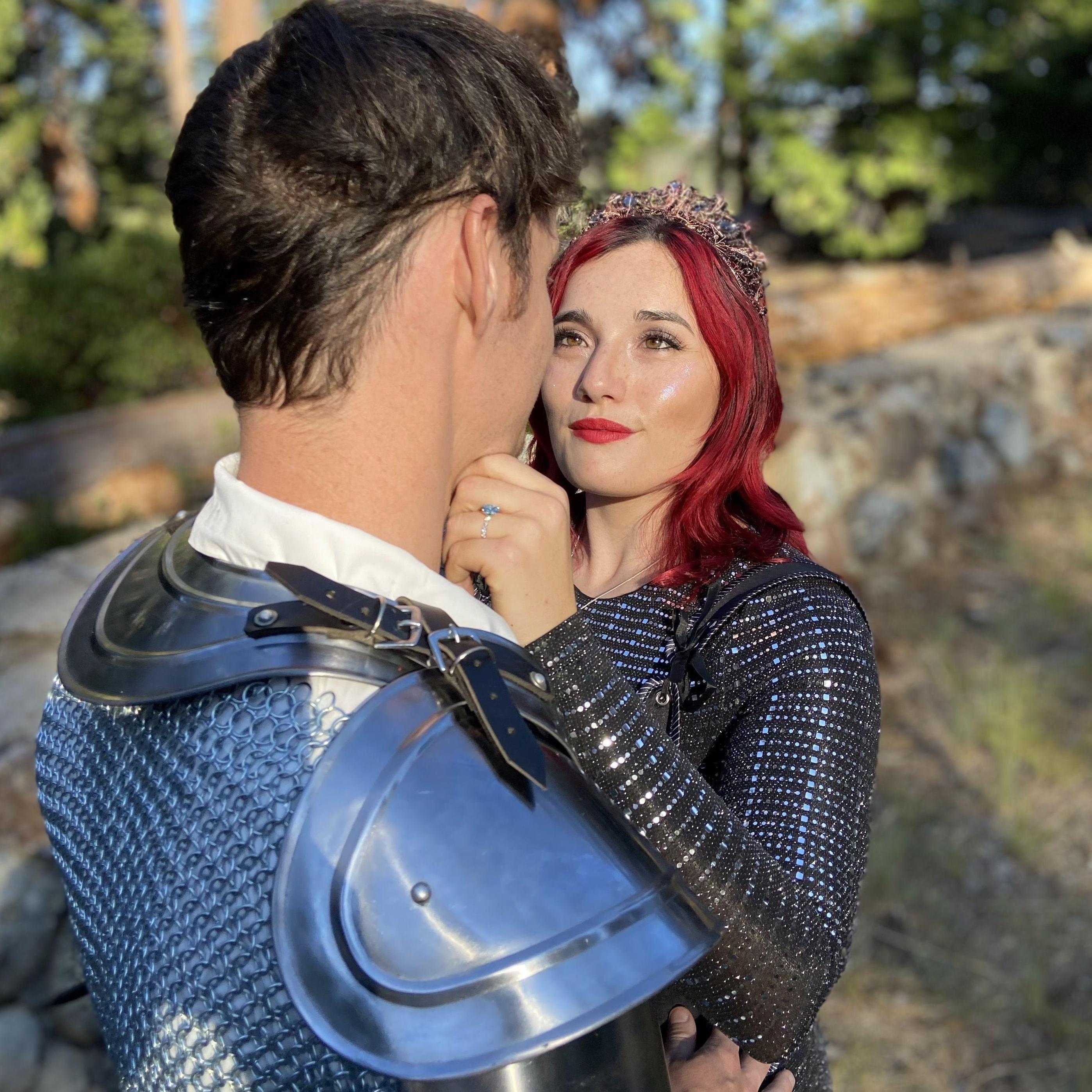 Kaz casually had full armor with her when Ryan proposed, so they were able to shoot this the next day in Tahoe!