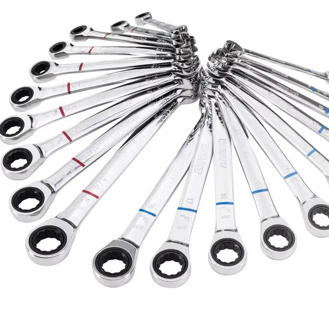Shop Kobalt Kobalt 20-Piece Set 12-Point Standard (SAE) and Metric Combination Ratchet Wrench Set