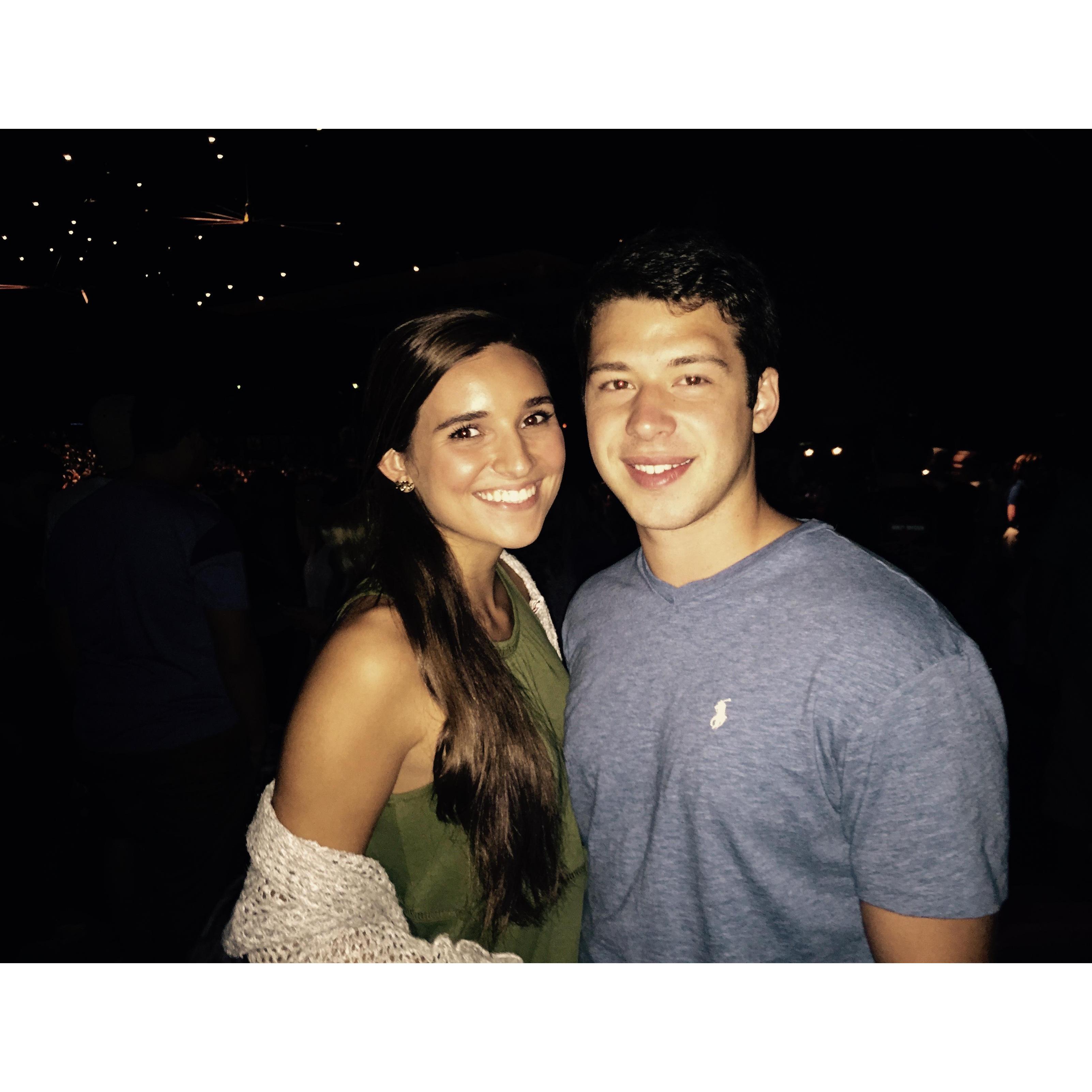 Mason and Raquel at their first Ed Sheeran concert