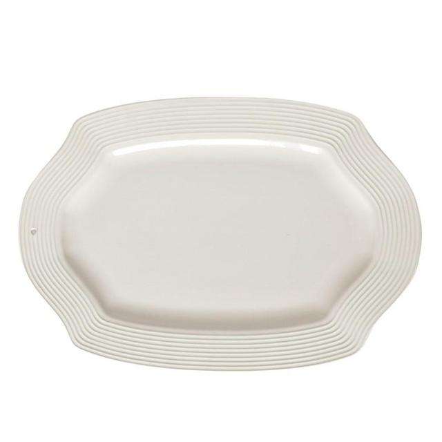 Nora Fleming Stoneware Serving Platter - Large Pretty Platter Tray for Appetizers, Snacks, and Side Dishes - Perfect for Entertaining Guests - Pair with One of Our Hand-Painted Minis- PP9 - White