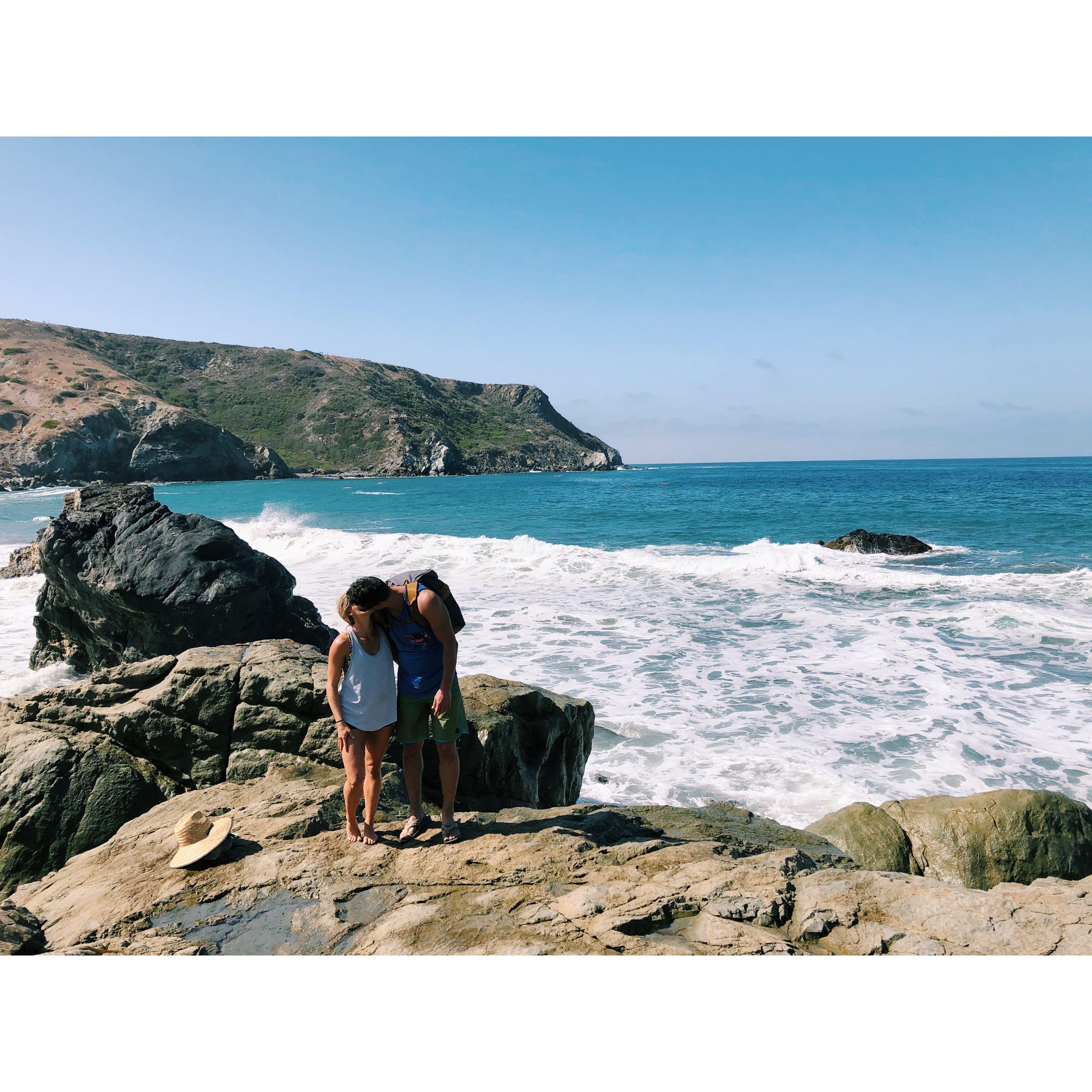 Our first backpacking trip to Catalina.
