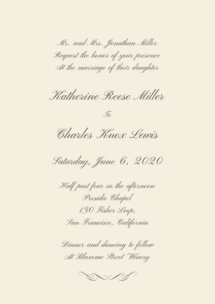 Abbey Classic | Ivory | Zola Wedding Invitations