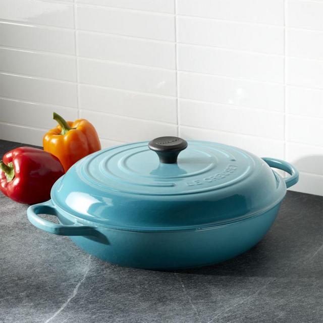 Le Creuset - Le Creuset ® Signature 5-Qt. Caribbean Blue Everyday Pan with Lid