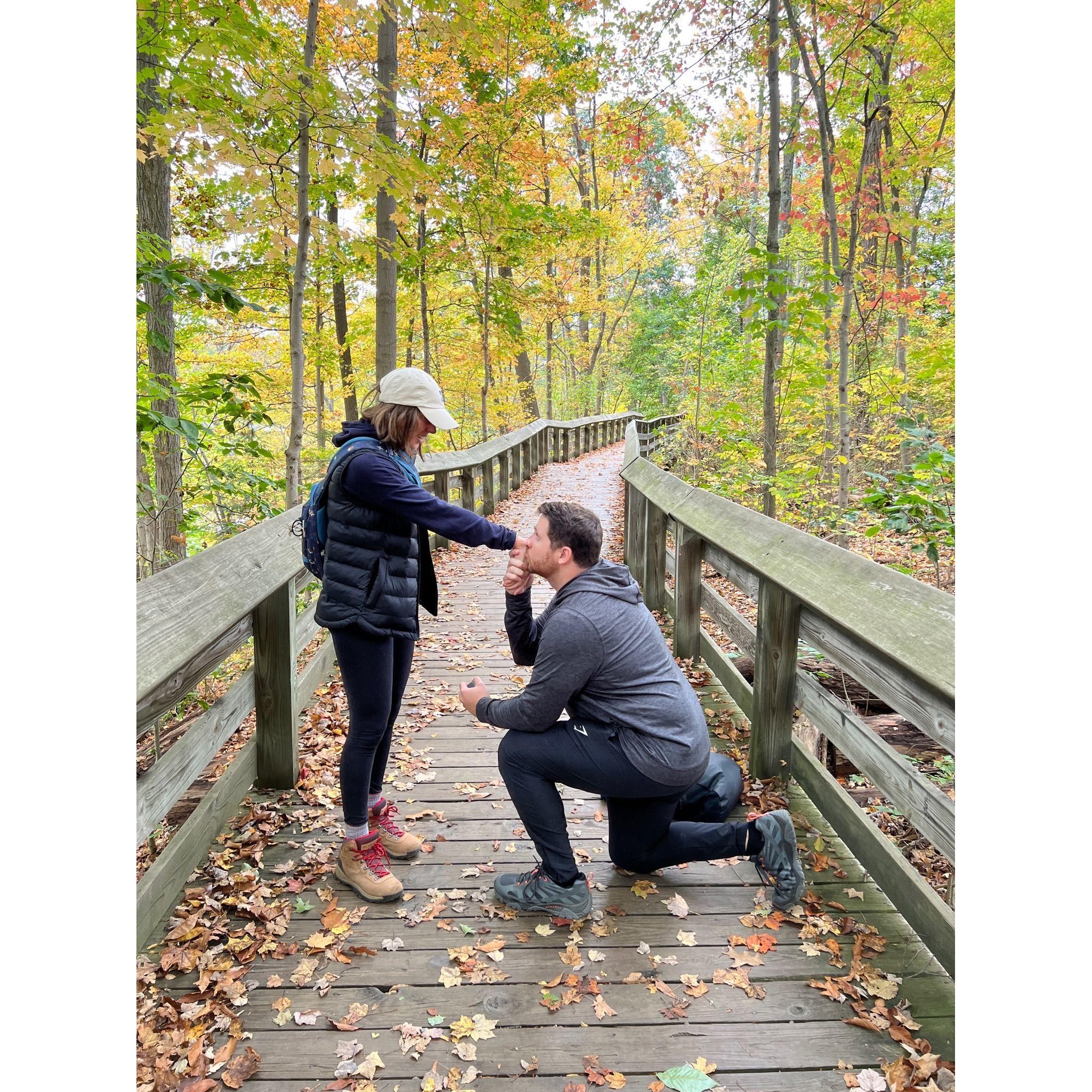 "She said yes!" at Cuyahoga National Park