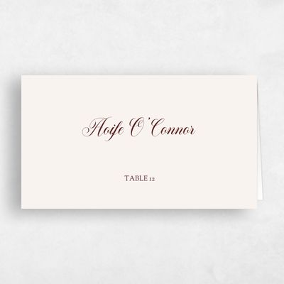 Light Oatmeal, Beige Wedding Place Card - Soave