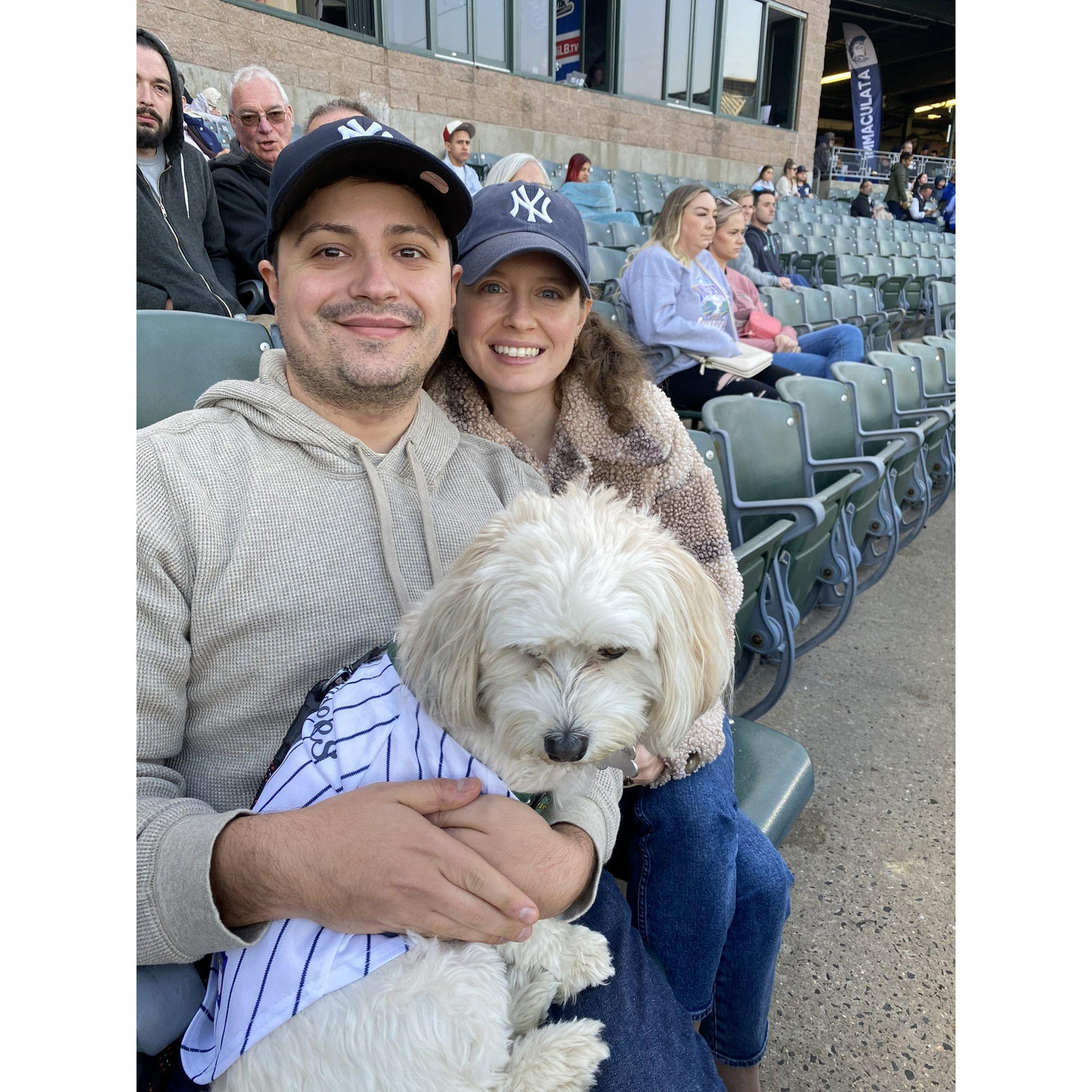 Cheering on the Somerset Patriots in Bridgewater, NJ 2023