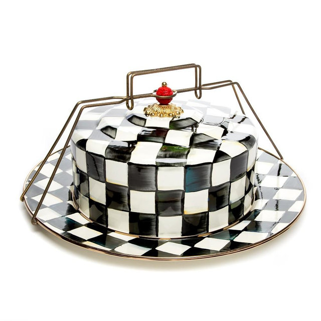 Mackenzie Childs Courtly Check Cake Carrier