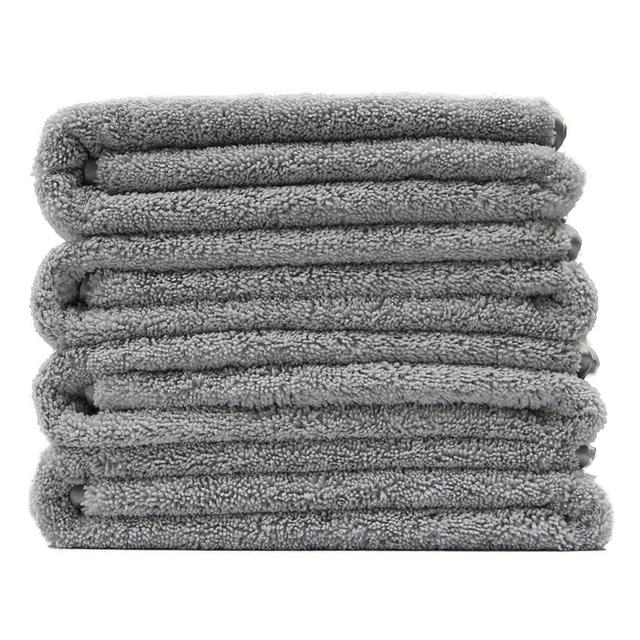 Mainland Textiles LLC - Polyte Premium Quick Dry Lint Free Microfiber Bath Towel, 57 x 30 in, Set of 4 (Gray)