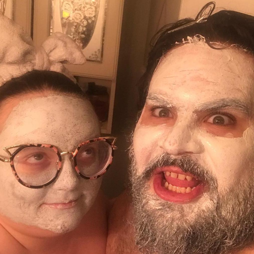 A peek into the couple's life post-COVID.
Couple's face masks. How... horrifying.