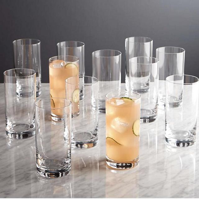 Crate and barrel - set of 12 high ball glasses