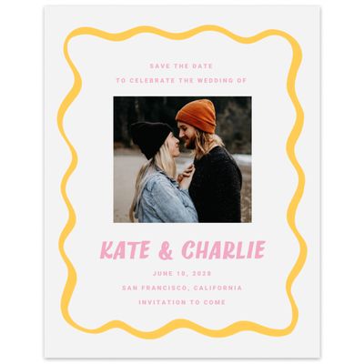 Yellow Wedding Digital Save the Date - Key West Photo
