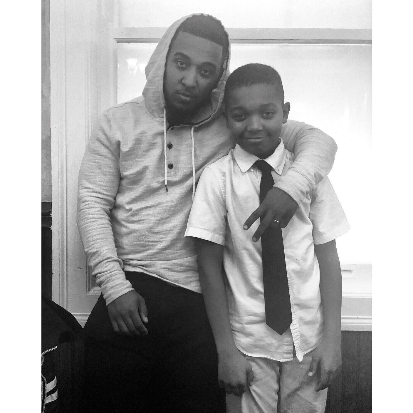 Dad and son just coolin