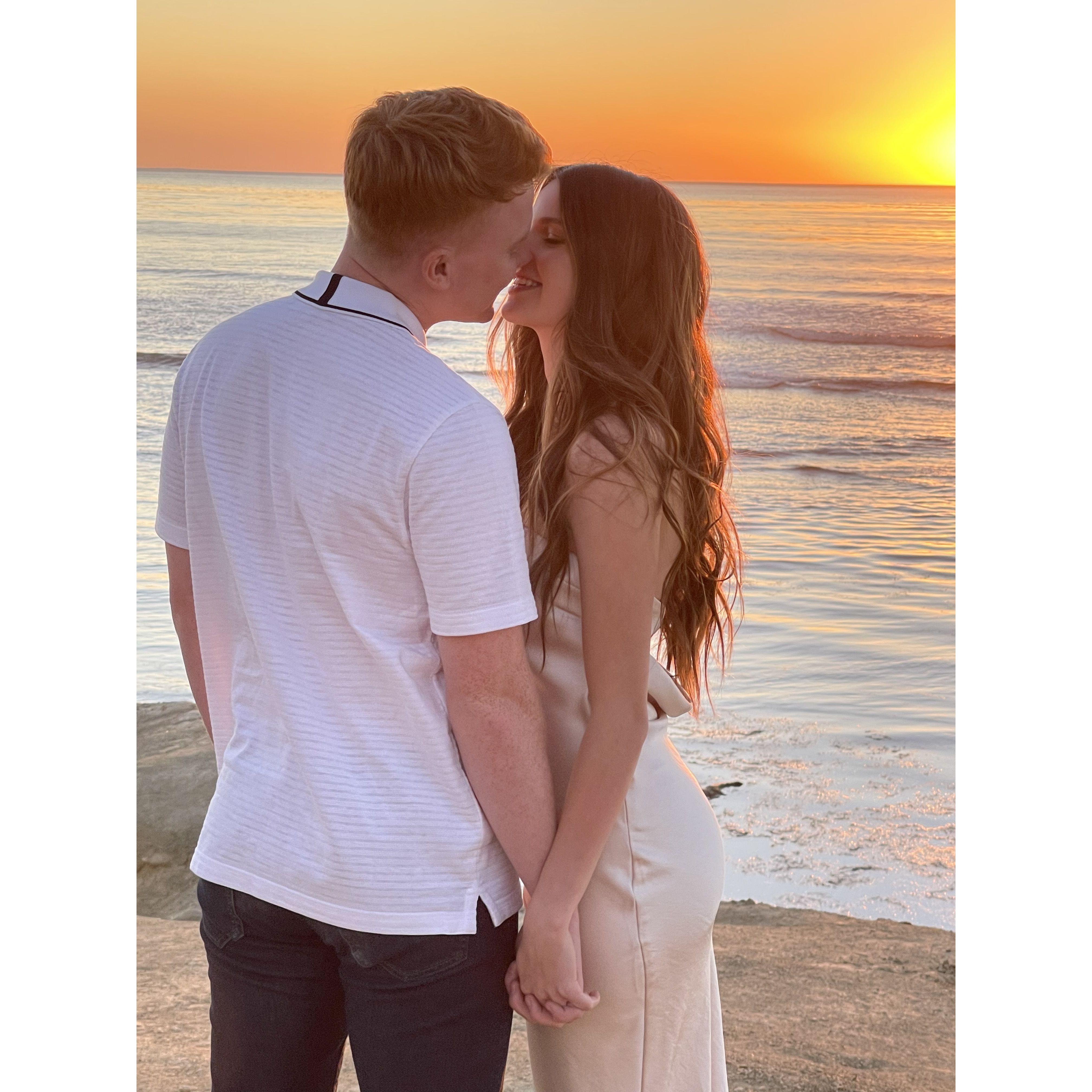 Candid photo during our engagement shoot