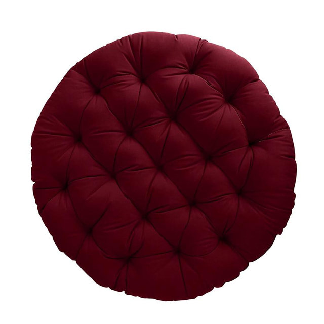 Sorra Home Papasan Cushion, 44 in x 44 in x 4 in, Burgundy