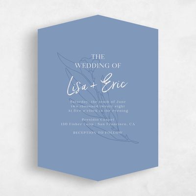Blue Diamond Wedding Invitation - Pistoia Classic