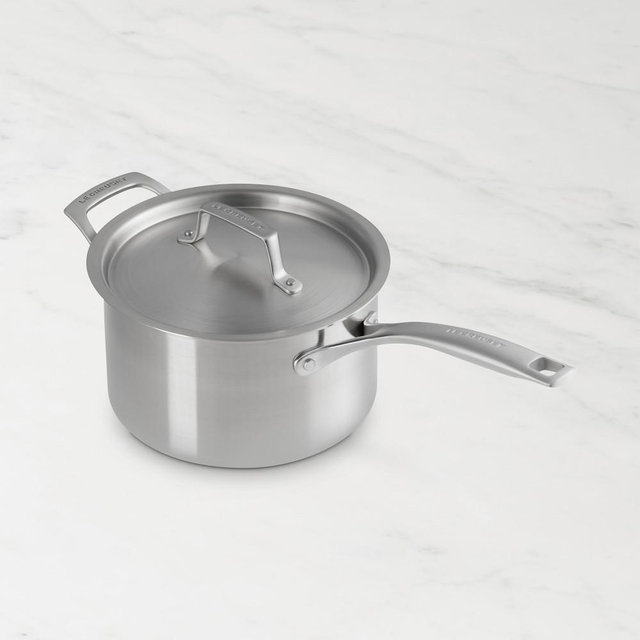 Le Creuset Essential Stainless-Steel Saucepan, 4-Qt.