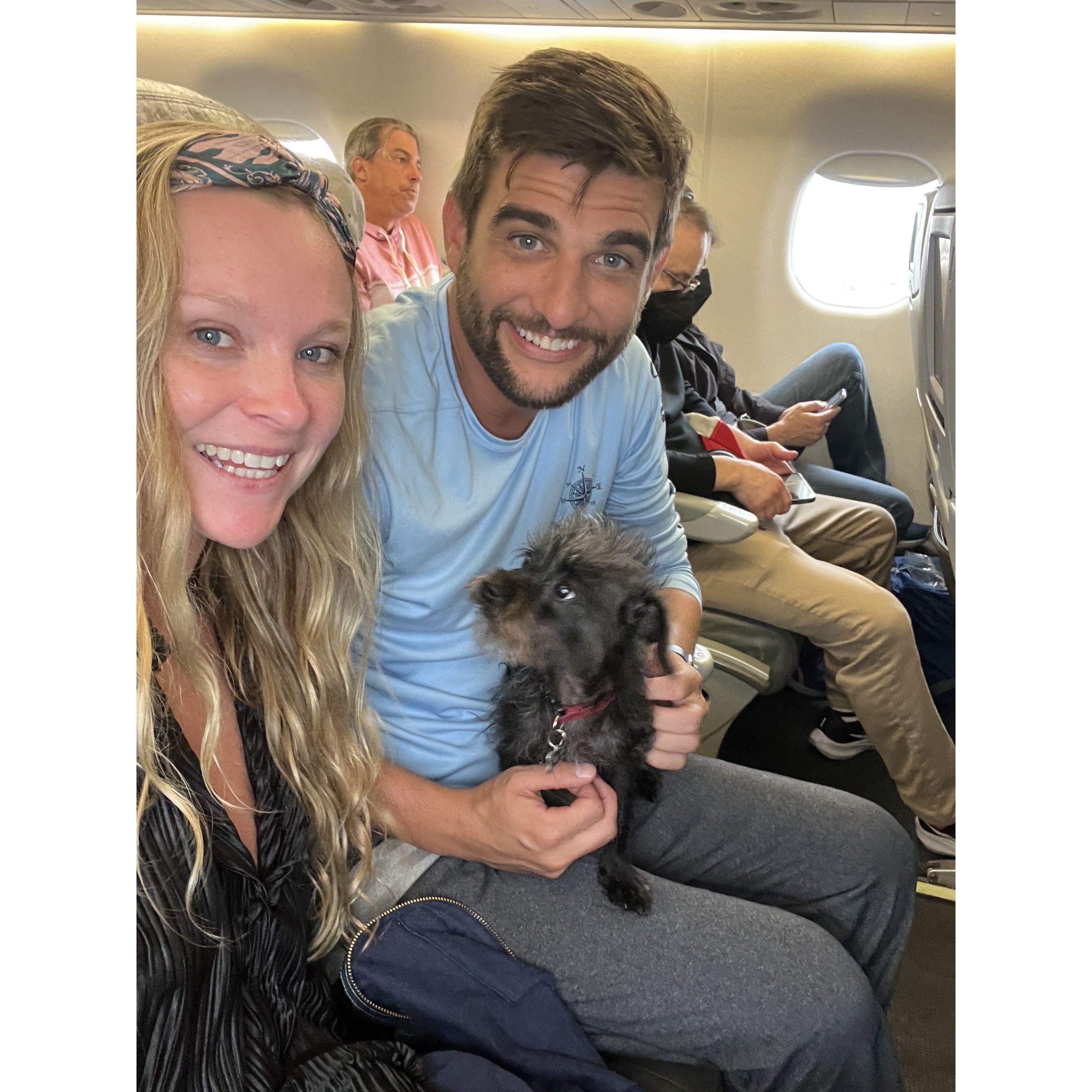 Danny meets new friend on plane.