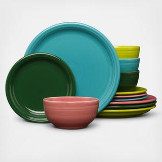 Bistro Coupe 12-Piece Tropical Dinnerware Set, Service for 4