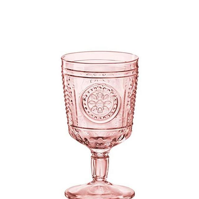Bormioli Rocco Romantic Stemware Glass, Set of 4, 10.75 oz, Cotton Candy