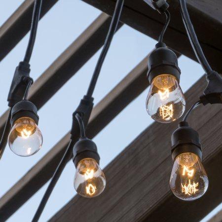Best Choice Products 48' Commercial Weatherproof Outdoor String Lights 16 Clear Bulbs- Party, Restaurant, Patio Lights