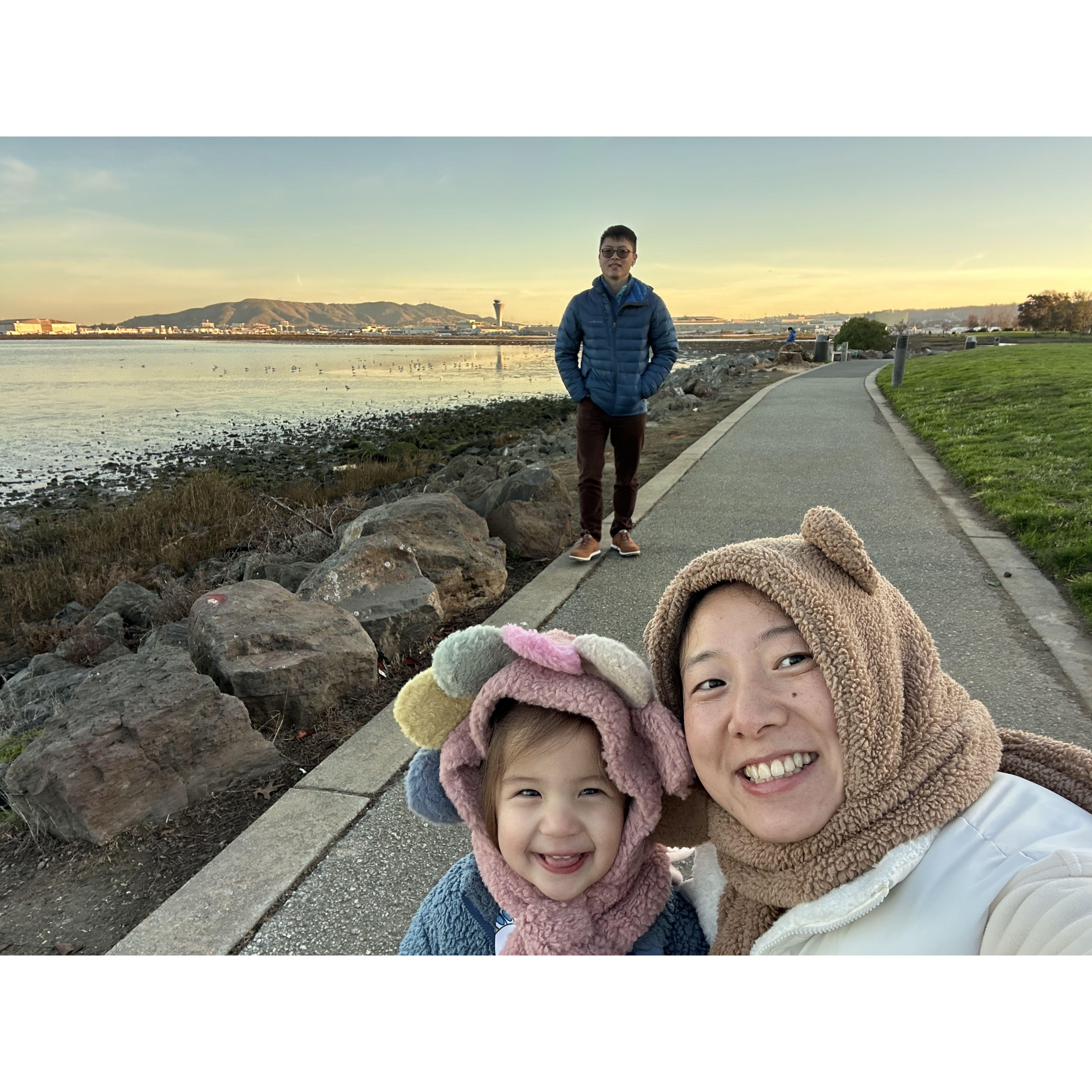 Working together - a day w the little angel @ SFO Bay