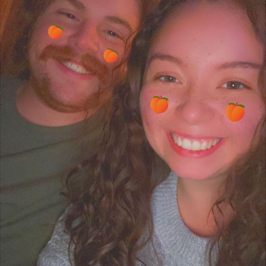One of our first photos together, 2020.