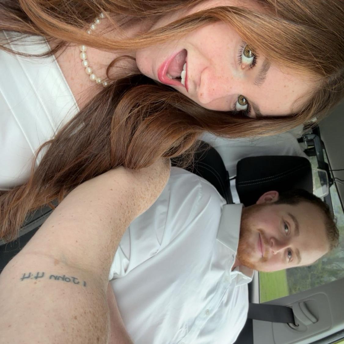 On the way to our engagement photoshoot